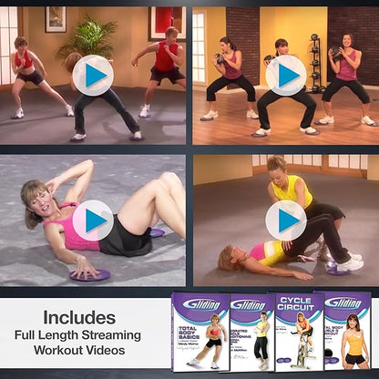 Gliding Discs for Working Out - Exercise Sliders for Carpet & Hardwood Floors 1 Pair, Authentic