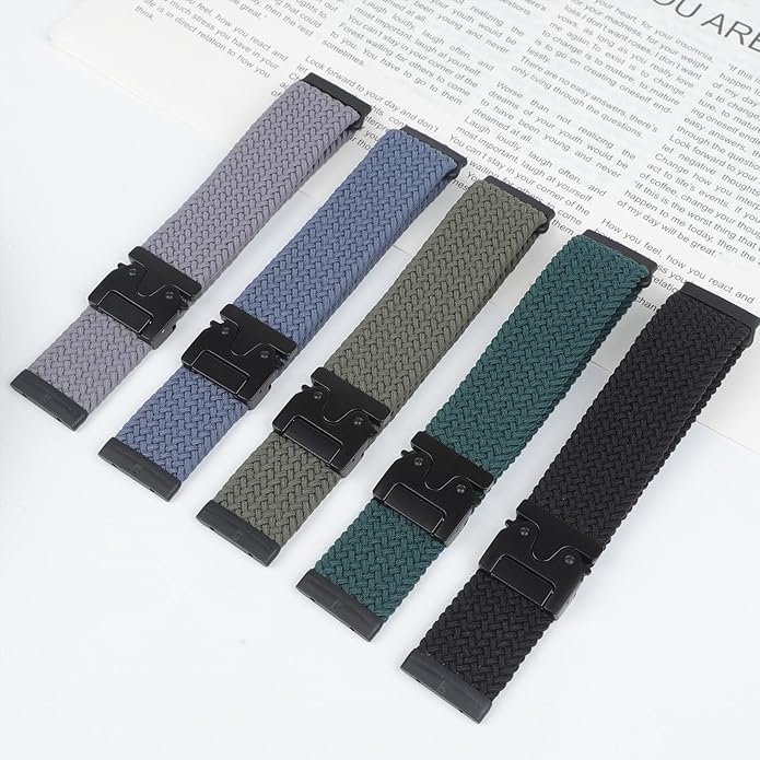 Braided Stretchy Band for Fitbit Versa 4/Versa 3/Sense 2/Sense Watch Band Women Men,Parachute-style