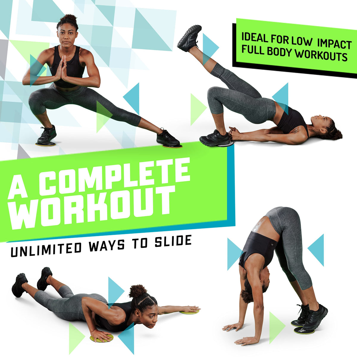 Elite Sportz Equipment Core Sliders, Exercise Gliding Discs for Strengthening, Dual Sided Gliders