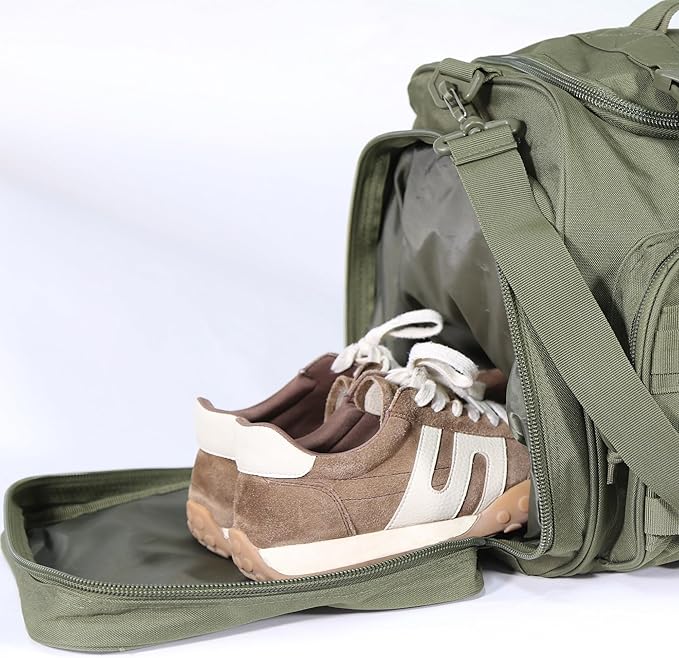 Duffel Bag – Heavy Duty Tactical Gym Bag for Men, Splashwater-Proof Weekender Travel Bag for
