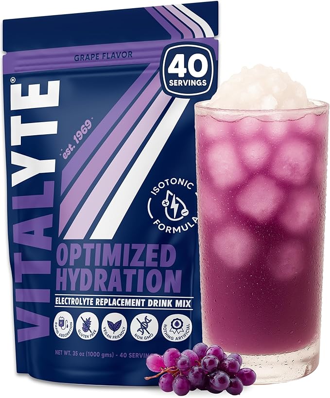 Vitalyte Electrolyte Powder Drink Mix, Isotonic Electrolyte Hydration Mix, Gluten Free Post Workout
