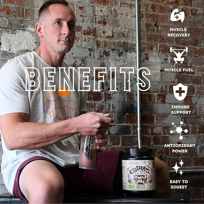 Earth Fed Muscle Chocolate Shakeup Truly Grass Fed Whey Protein Isolate NSF-Certified. No