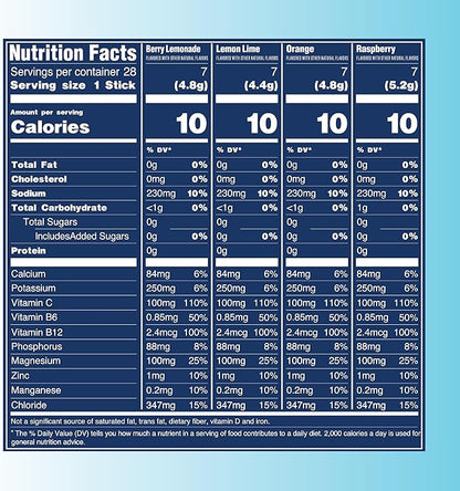 TREVI™ Sugar Free Electrolytes - Drink Mix Hydration Powder Packets - 28 Count - Original Variety