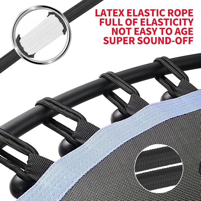 Newan 40"-48" Silent Mini Trampoline Fitness Trampoline Bungee Rebounder Jumping Cardio Trainer