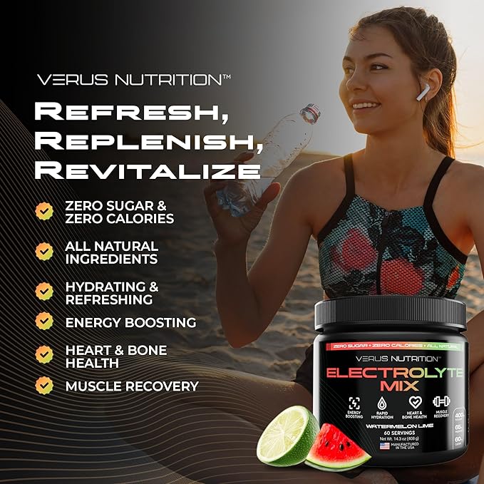 Electrolytes Powder No Sugar- Zero Calorie Hydration Powder | Sugar Free Electrolytes for Fasting