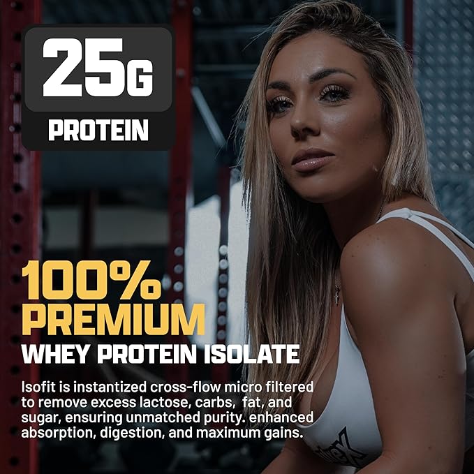 Nutrex Research IsoFit Whey Protein Powder Instantized 100% Whey Protein Isolate (30 Servings (Pack