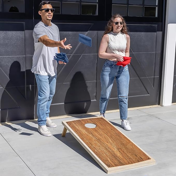 GoSports Portable Cornhole Sets, 8 Styles – Choose 4 x 2 ft or 3 x 2 ft - Boards Include 8 Bean