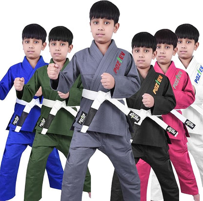 Kids Brazilian Jiu Jitsu Gi For Kids BJJ Gi Youth Grappling Kimonos Preshrunk Lightweight Martial
