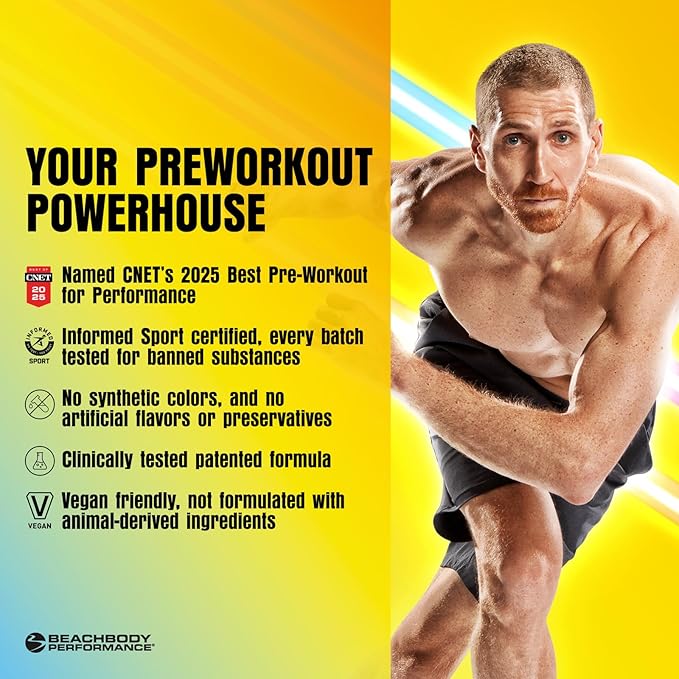 BODi Energize Pre Workout Powder - Beta-Alanine, Quercetin & Low-Dose Caffeine Formula for Enhanced