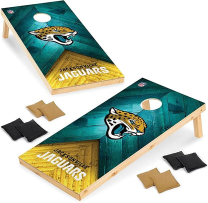 NFL Football 2' x 4' Regulation Size Solid Wood Cornhole Set with Direct Print HD Team Graphics