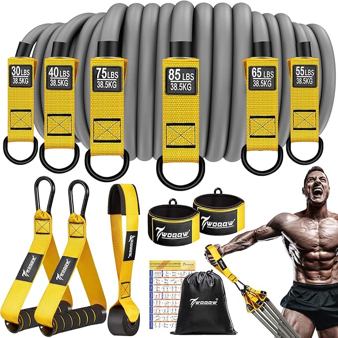 Heavy Resistance Bands for Working Out, 350lbs/450lbs Exercise Bands with Handles, Workout Bands