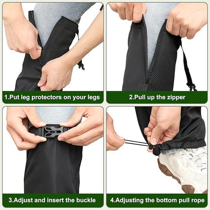 Tlswshsy 2Pcs Lawn Care Leg Gaiters, Breathable Leg Guard for Trimming, Adjustable Garden Trimming
