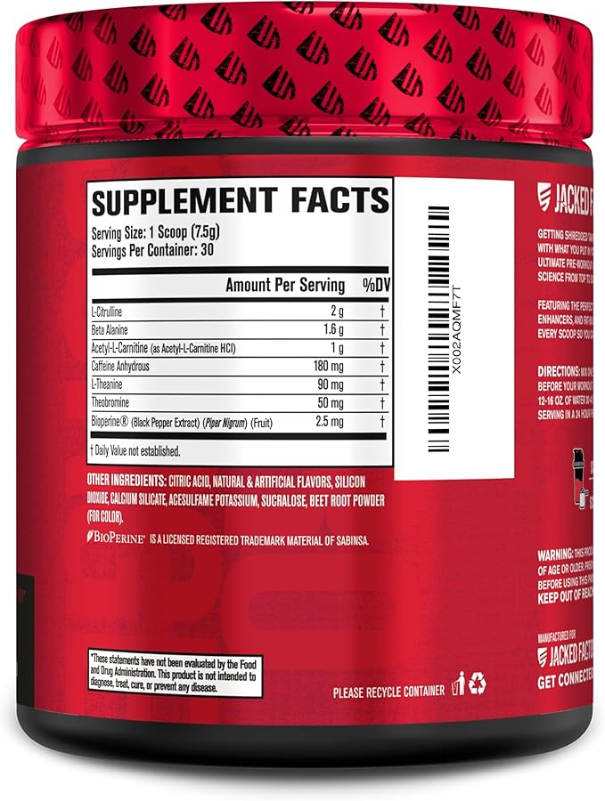 Jacked Factory NITROSURGE Shred Pre Workout Supplement - Energy Booster, Instant Strength Gains