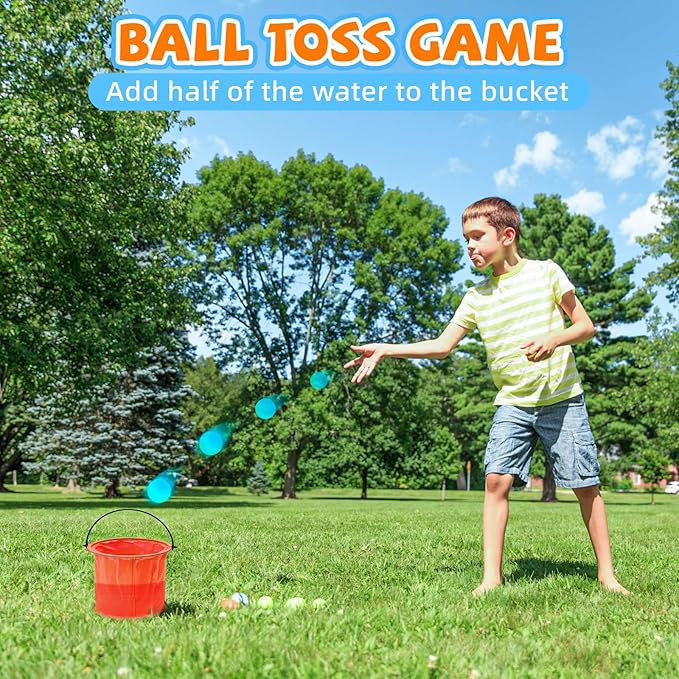 punkdog Pop and Catch Ball Game with 15 Ping Pong Balls, 5 Glow Balls and 6 Catch Launcher Baskets