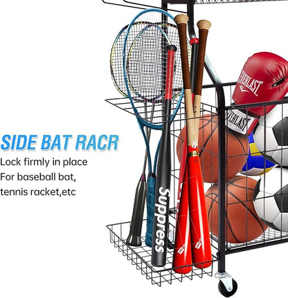 Sport euipment Storage, Garage Sports Equipment Organizer, Ball Storage Rack for Sport Gear