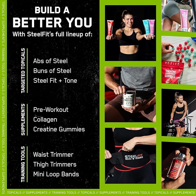 SteelFit Creapure Creatine Monohydrate Powder, Unflavored - German Micronized Creatine Powder for