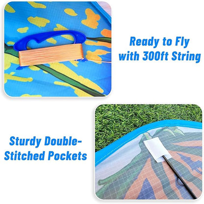 Mint's Colorful Life Dragon Kite for Kids & Adults, Easy to Fly Best Beach Kites for Beginners
