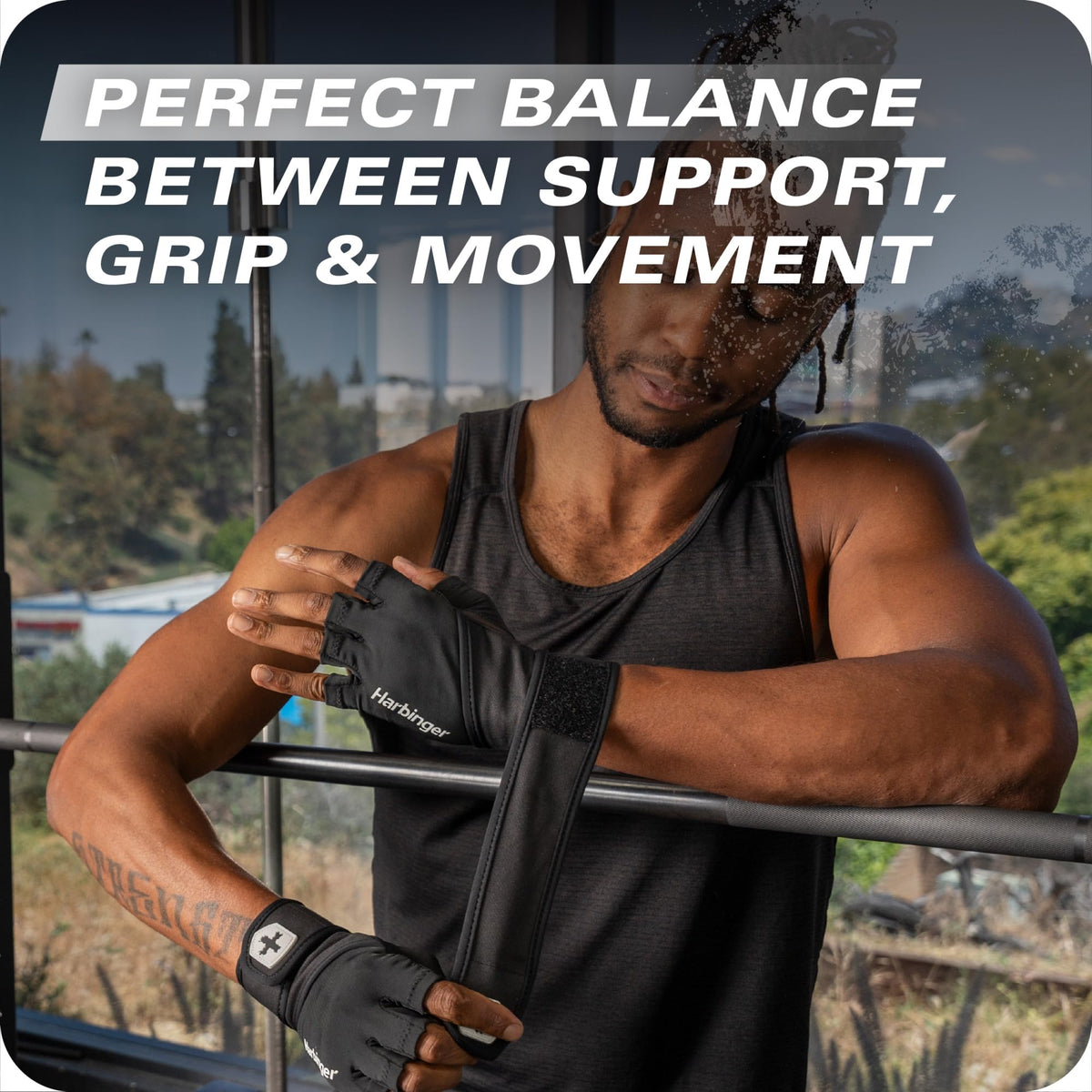 Harbinger Pro Wristwrap Gloves 3.0 - Enhanced Grip, Superior Wrist Support, Breathable 4-Way