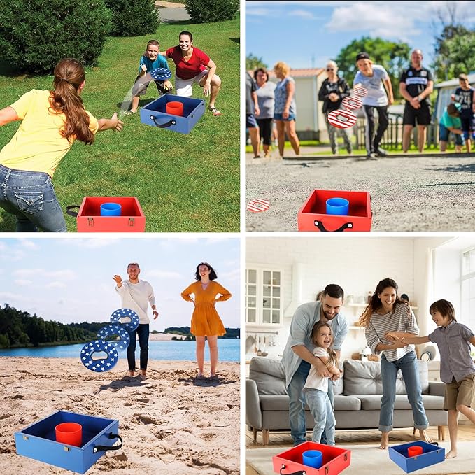 GSE Games & Sports Expert Premium Wood Washer Toss Game Set with 8 Washers with Bottle Opener for