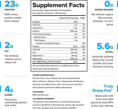 LEGION Whey+ Protein Whey Isolate from Grass Fed Cows - Whey Protein Isolate Powder Low Calorie
