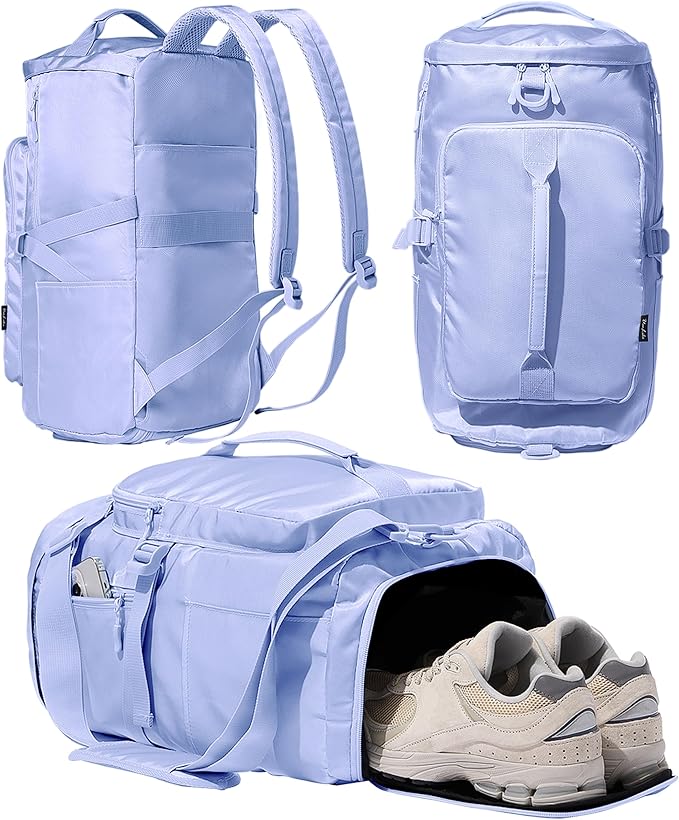 Gym Bag for Women Workout Gym Backpack with Shoe Compartment Sports Duffel Bag Multiple Pockets 30L