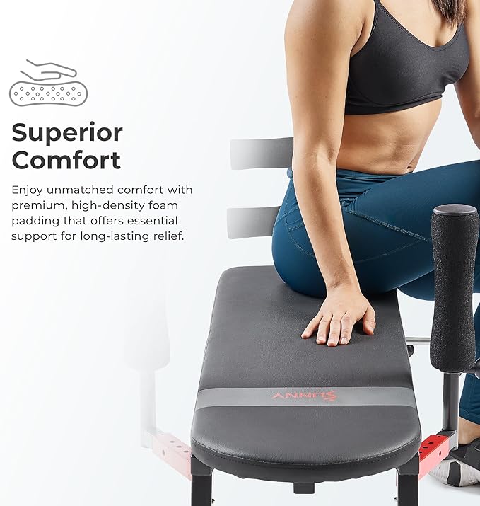 Sunny Health & Fitness Full Body Traction & Stretch Decompression Bench/Table Machine for Lumbar