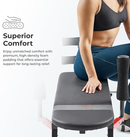 Sunny Health & Fitness Full Body Traction & Stretch Decompression Bench/Table Machine for Lumbar