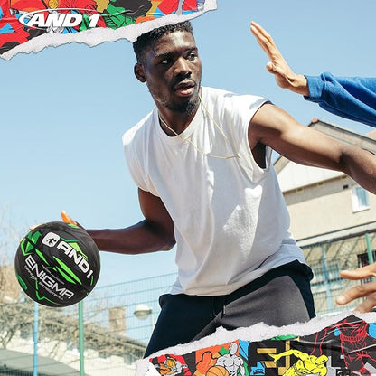 AND1 Enigma Basketball - Streetball for Indoor and Outdoor Use, Deep Channel Construction and