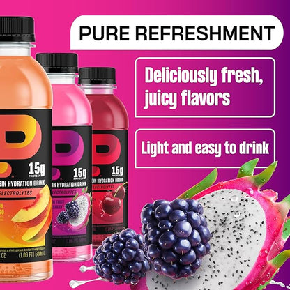 Protein2o Hydration Drink - 2-in-1 Liquid Clear Whey Protein Isolate and Electrolyte Drink - 15g