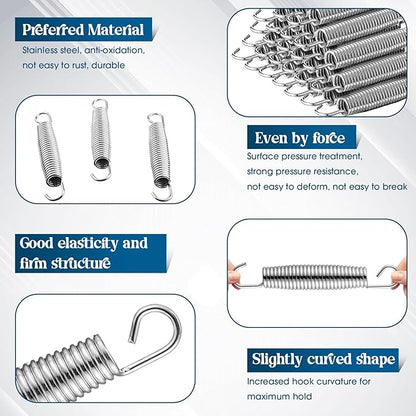 Tudomro Trampoline Springs 5.5 Inch Bulk Heavy Duty Stainless Steel Replacement Trampoline Springs