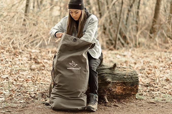 WHITEDUCK G.I Top Load Military Rucksack Style Double Strap Duffel Bag Heavy Duty and Water