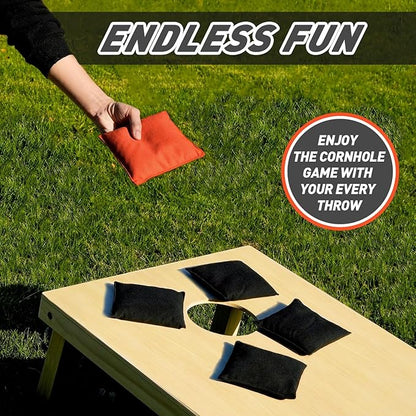 Cornhole Bags Set of 8 Regulation Corn Hole Bean Bags for Cornhole Game, Professional Weather