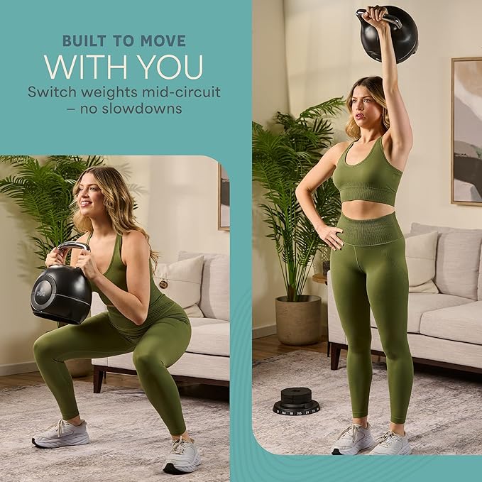 Lifepro Adjustable Kettlebell - 7in1 Kettlebells Weight with Quick-Select Dial & Safety Lock