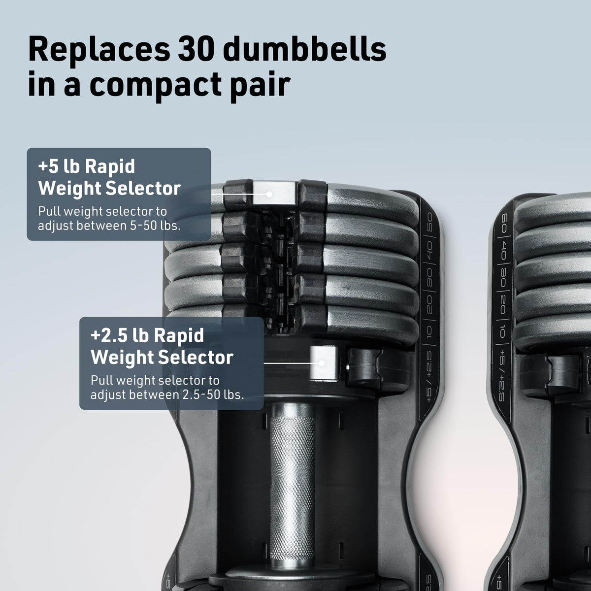 NordicTrack 55 lb Select-a-Weight Dumbbell Pair