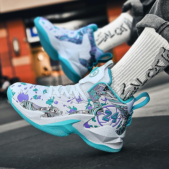 Boys Basketball Shoes Breathable Indoor Athletic Shoes Youth Outdoor Fashion Sneakers Comfortable