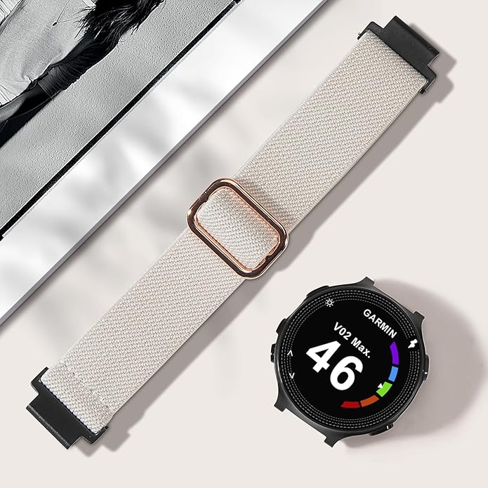 Elastic Nylon Watchband Compatible with Garmin Forerunner 235/220/230/620/630/735XT,Soft Adjustable