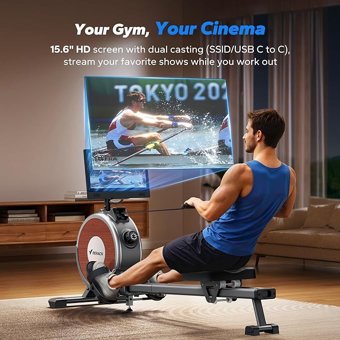 MERACH Rowing Machines for Home, Magnetic Rowing Machine with 16 Levels, Rower Machine of Quiet