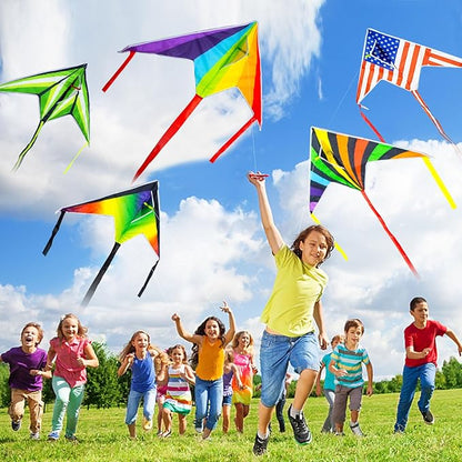 5 Pack Kites for Kids & Adults, Rainbow Butterfly Kite Delta Kites for Kids Age 4-8 8-12, Easy to