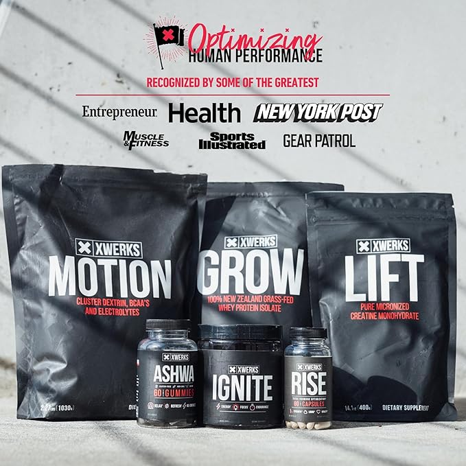 Xwerks Grow 100% New Zealand Grass Fed Whey Protein, 25g Pure Isolate Protein Powder Per Serving
