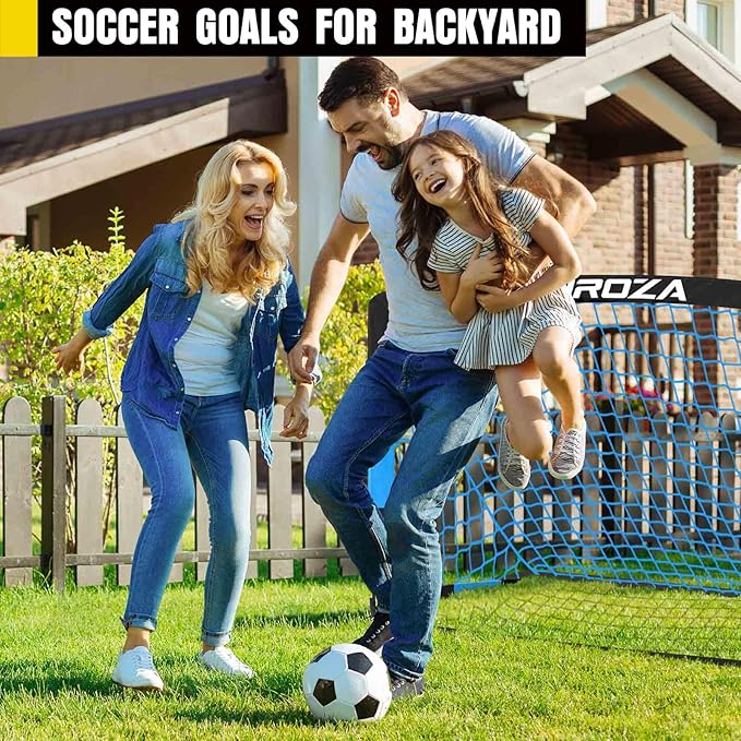 Soccer Goal, Kids Soccer Goals for Backyard Set, 2 Pack of Portable Pop Up Soccer Net with Soccer