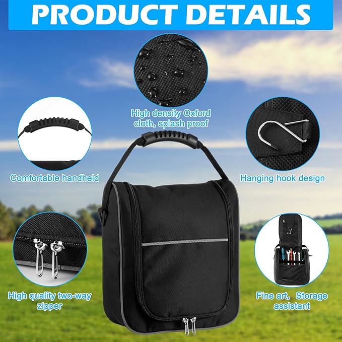Abbylike Compact Horseshoe Carrying Bag 11 x 10.5 x 4 Inch Horseshoe Set Bag Tournament Quality