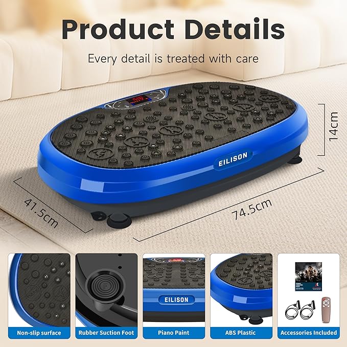 EILISON FitMaxx 3D XL Vibration Plate Exercise Machine - Whole Body Workout Vibration Platform