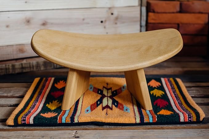 Meditation Bench IKUKO Original, Portable Version with Bag, Locally Handmade Wooden Kneeling