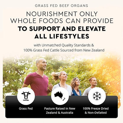 Ancestral Supplements Grass Fed Beef Organ Supplement, Supports Whole Body Wellness with
