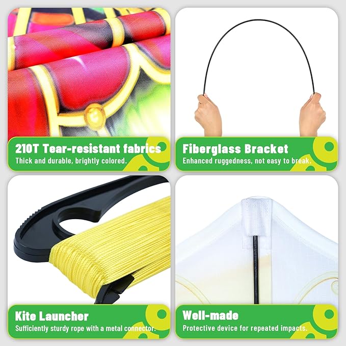 Butterflys for Kids, Beautiful Kite Easy to Fly for Beginners with 328 ft Line & Line Winder, Easy