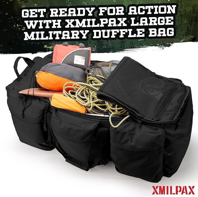 100L Large Military Duffle Bag Deployment Duffel Bag Sports Equipment Travel Luggage Bag with