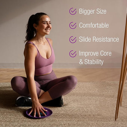 Gliding Discs for Working Out - Exercise Sliders for Carpet & Hardwood Floors 1 Pair, Authentic