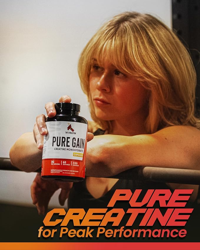Creatine Monohydrate Capsules – 750mg Capsule for Men & Women – 60 Serving – Pure Micronized