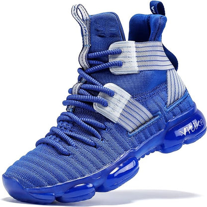 VITUOFLY Kids Basketball Shoes Boys Air Cushion Sneakers Girls Mid Top School Hoops Shoes Non-Slip