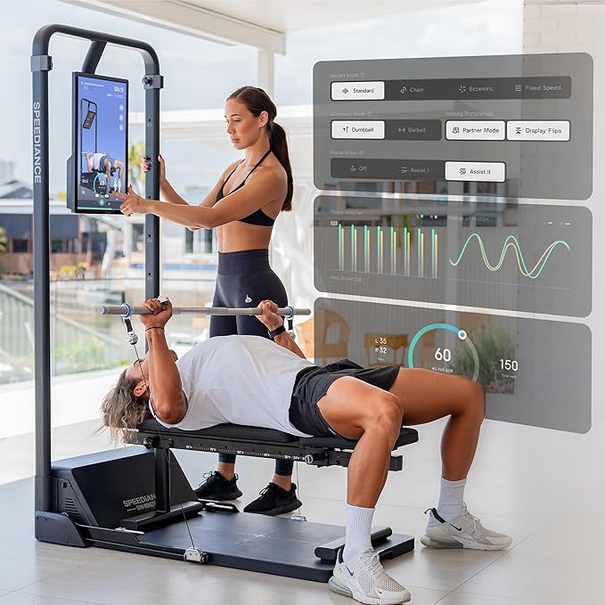 Gym Monster Smart Home Gym, Multifunctional Strength Training Machine, Smith Machine Power Cage